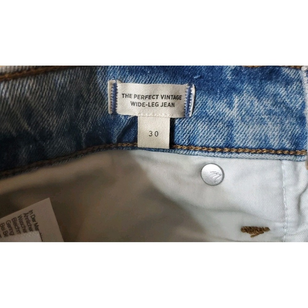 Madewell The Perfect Vintage Wide-Leg Jean Medium Wash High Rise Size 30 - Picture 6 of 6